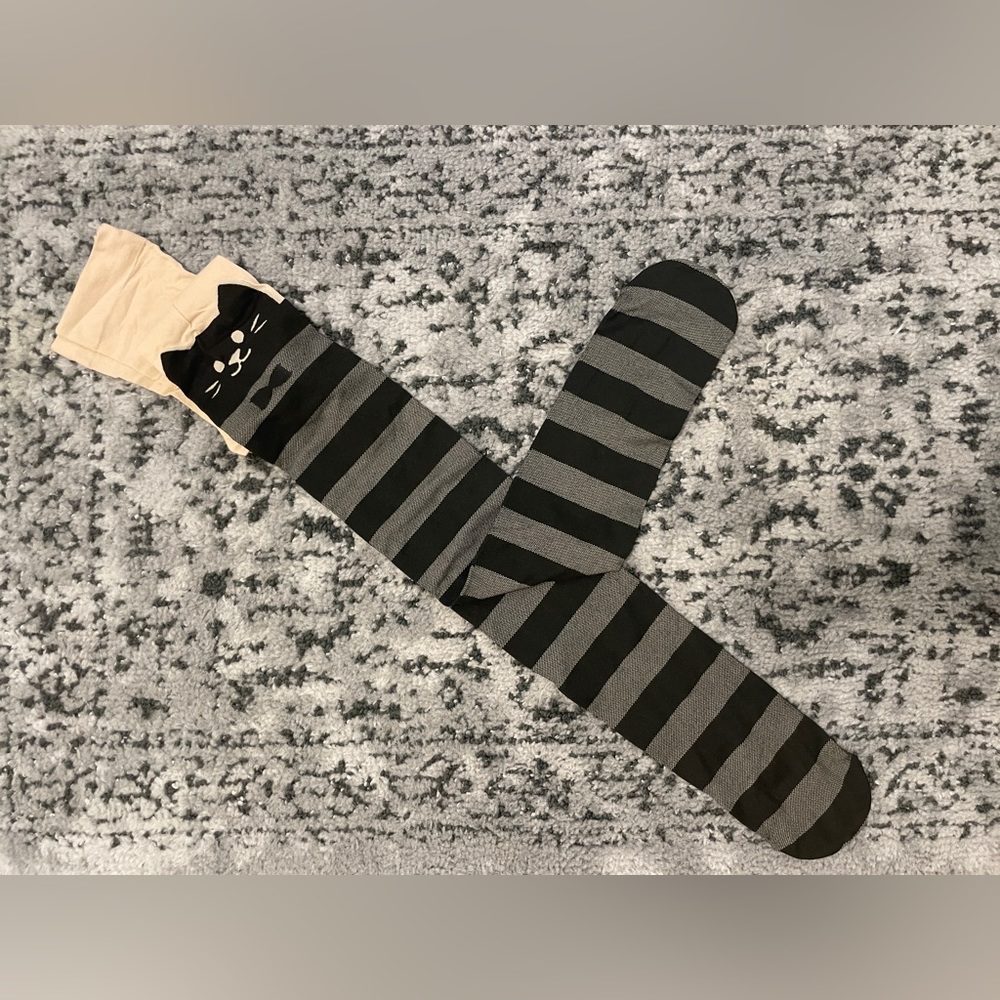 Modcloth Striped Cat Tights One Size